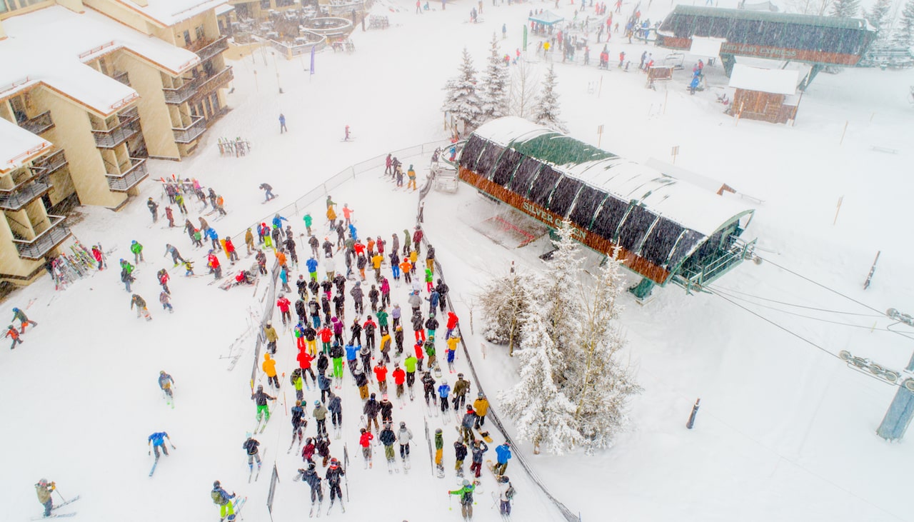 Lift line at the Silver Queen
