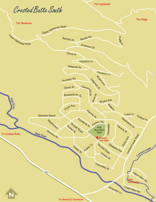 Crested Butte South Map