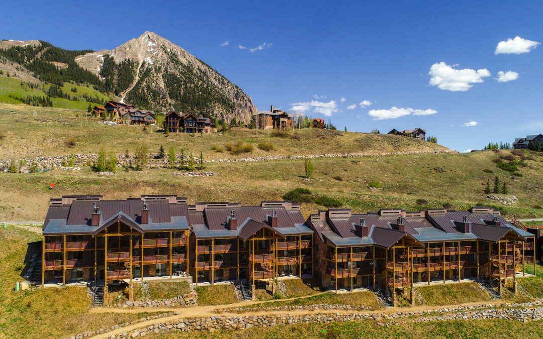 aerial view of 70 Hunter Hill Rd, Unit P104, Mt. Crested Butte (MLS 741380)