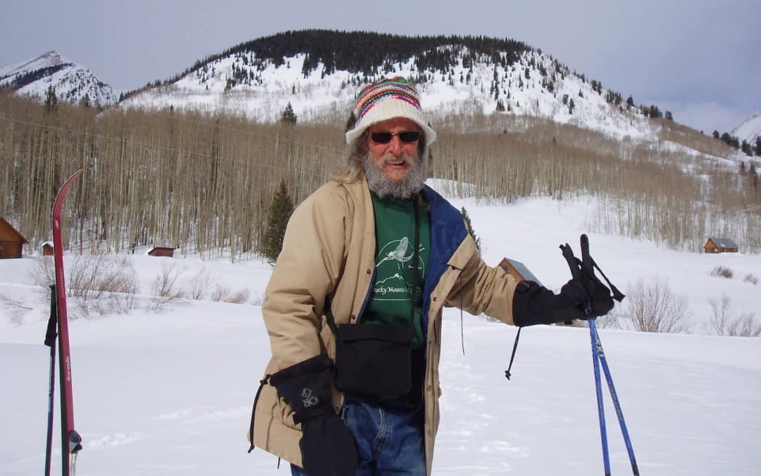 Colorado mountain man - billy barr on his skis.