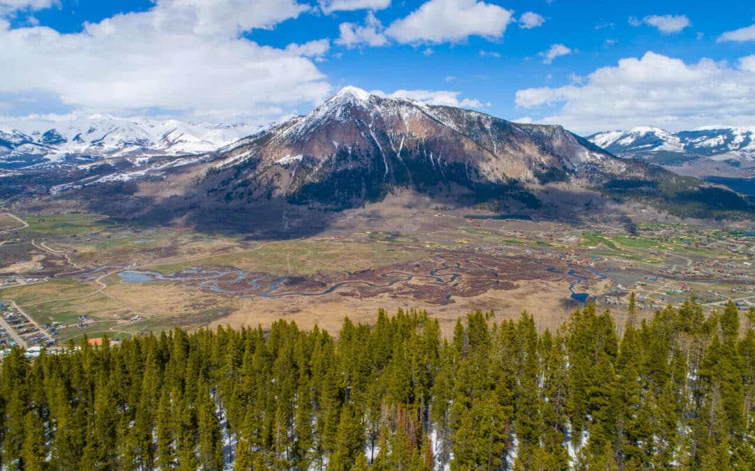 Aerial view from Lot 18 - 997 Saddle Ridge Road, Crested Butte