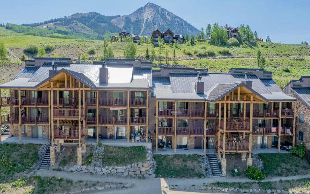 Crested Butte Real Estate - Aerial view of 72 Hunter Hill Road, Unit I-304, Mt. Crested Butte (MLS 788733).