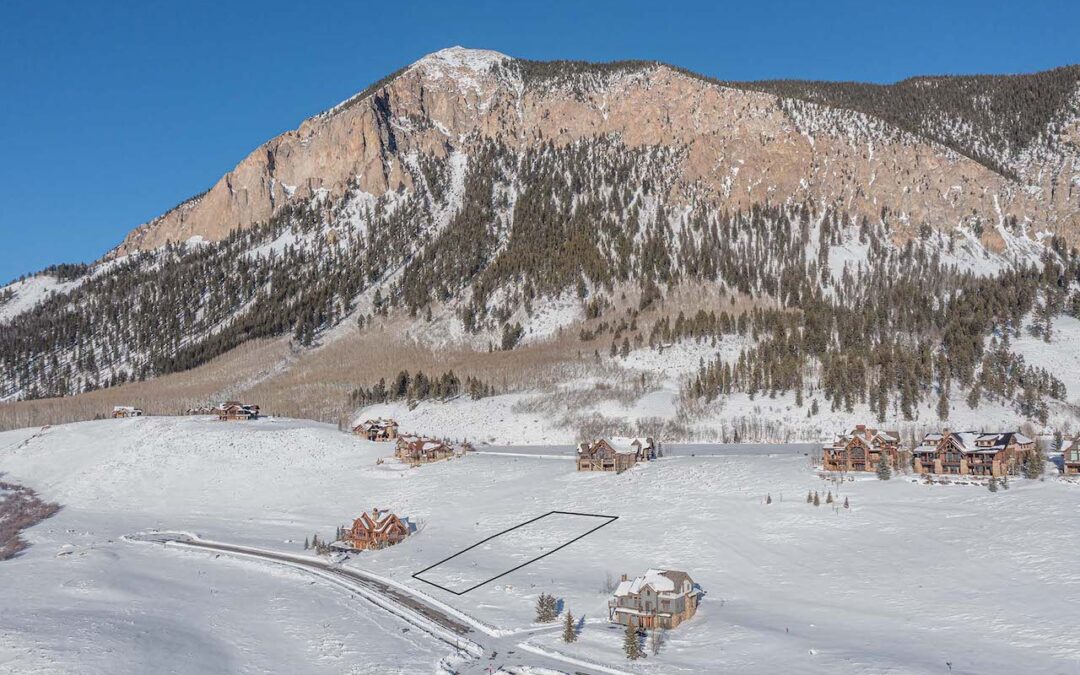 Crested Butte Real Estate - aerial view of 538 Country Club Drive, a vacant lot in Crested Butte