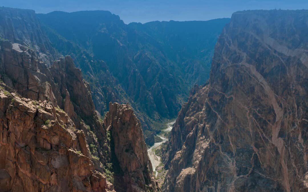 View looking down into the Black Canyon of the Gunnison. Crested Butte real estate