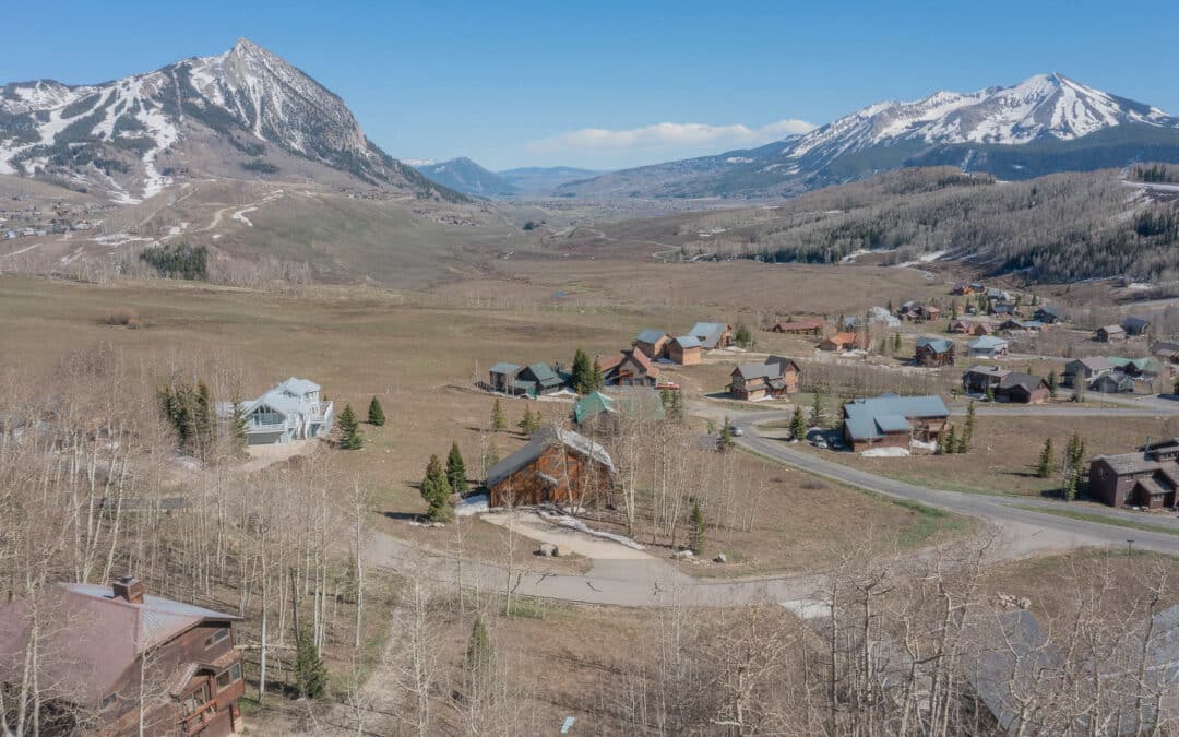 Crested Butte Real Estate - aerial view of 35 Peeler Lane, Crested Butte (MLS 793419).