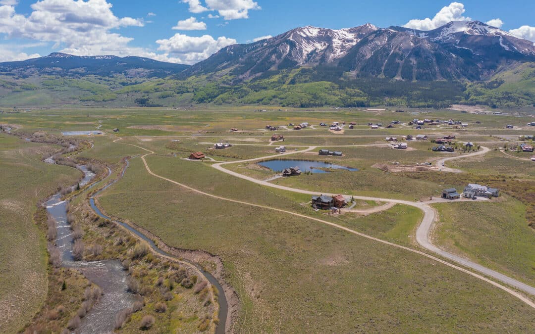 Crested Butte Real Estate - aerial view of 453 Lake Ridge Drive, Crested Butte (MLS 793977).