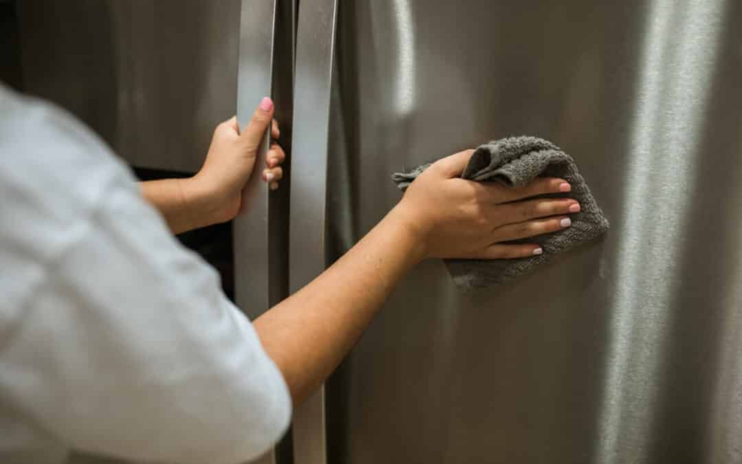 Crested Butte Real Estate - Easy Spring Cleaning Tips: Day 11 - wiping down the refrigerator door.