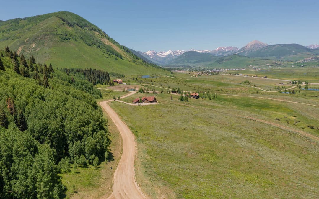 Crested Butte real estate for sale - aerial view of 214 Hidden Mine Road, Crested Butte (MLS 795307)