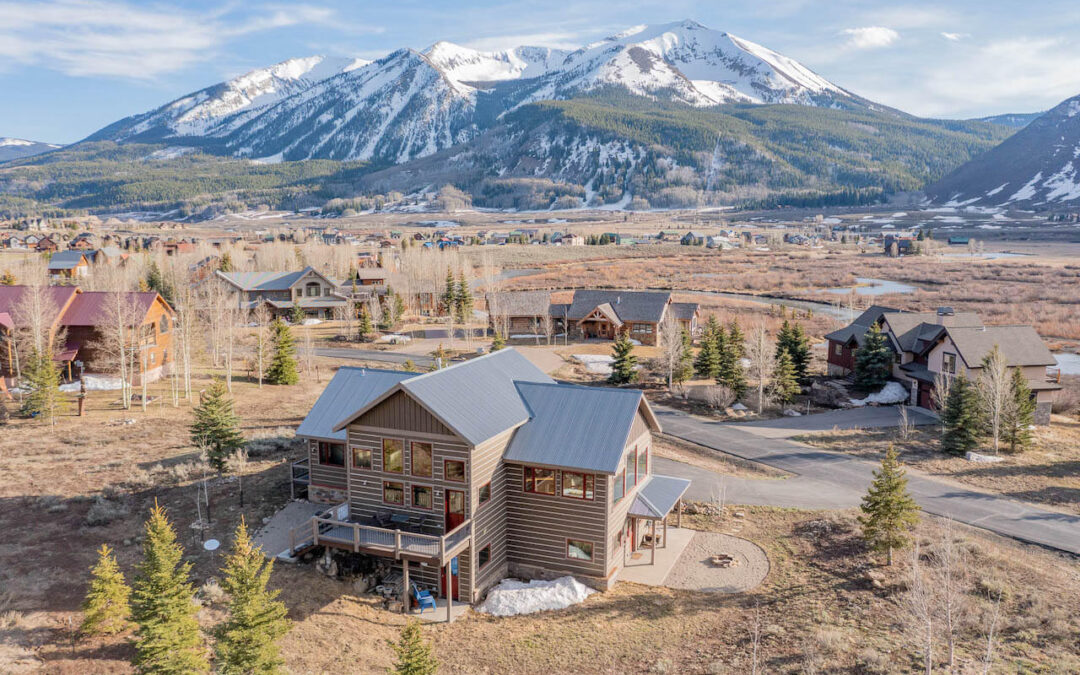 Crested Butte real estate - aerial view of 92 W Silver Sage Drive, Crested Butte (MLS 793189)