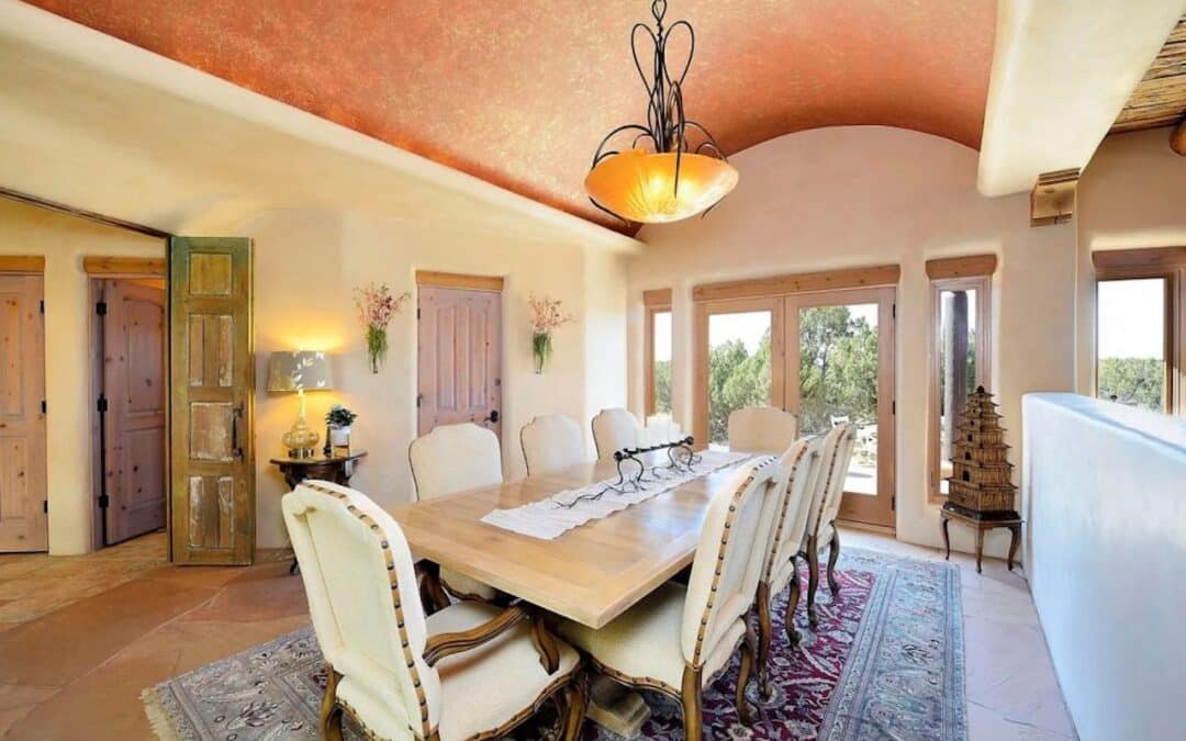 Crested Butte Real Estate - dining room with vibrant interior paint.