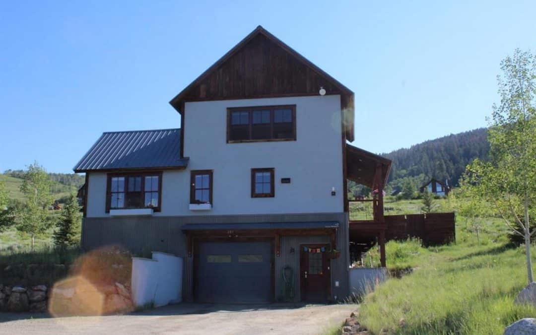 Crested Butte real estate - image of the front of 243 Cisneros Street, Crested Butte. 3 story home located in Crested Butte South