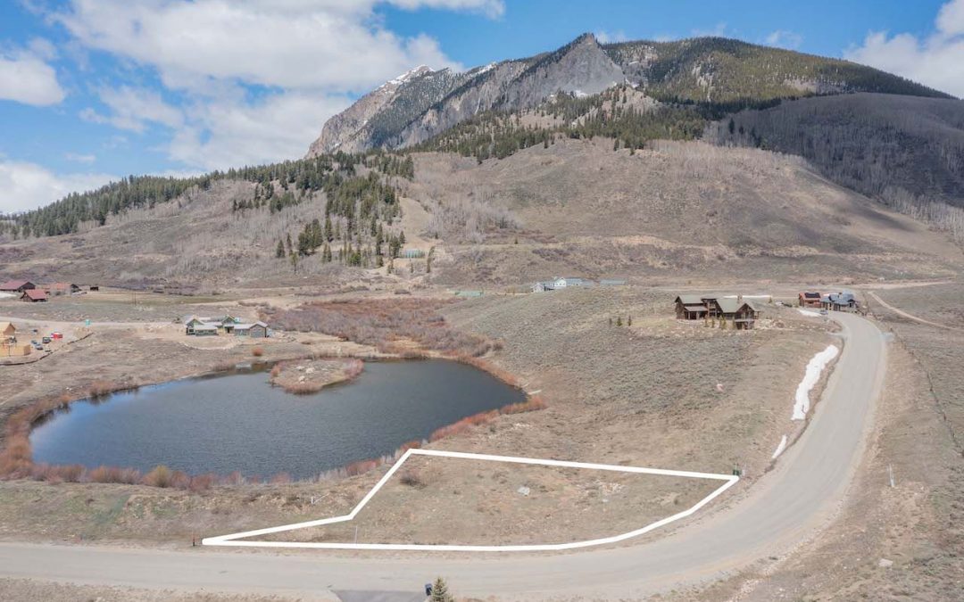 Crested Butte real estate - aerial image with lot lines marked of 189 Lake Ridge Drive, Crested Butte (MLS 793977)