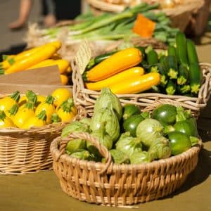 Crested Butte real estate - baskets of lates summer vegetables