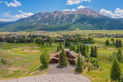 Crested Butte real estate - exterior aerial view of 20 Par Lane, Crested Butte 