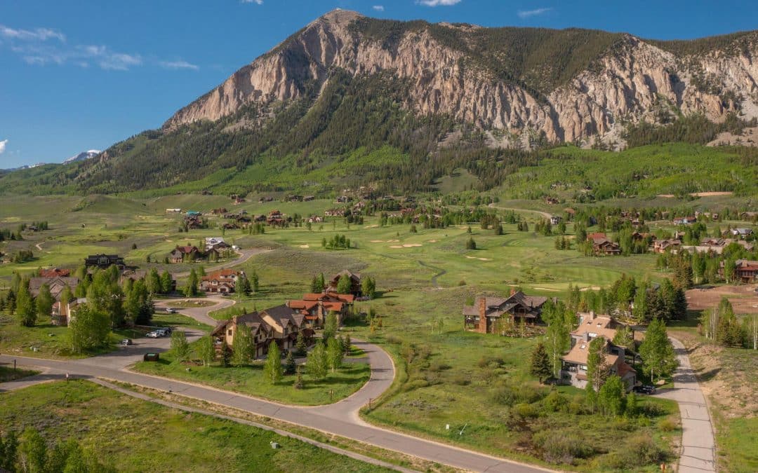 Crested Butte real estate - aerial image of vacant parcel located at 34 Coyote Circle, Crested Butte (MLS 804963)